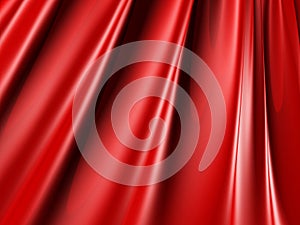 Abstract Red Silk Shiny Fabric Texture Background