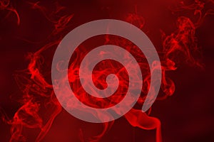 Abstract Red Smoke in Dark Background