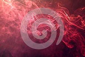 Abstract Red smoke on a dark background. Texture