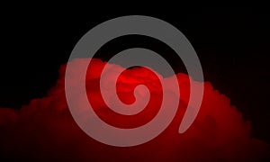 Abstract red smoke mist fog on a black background. photo