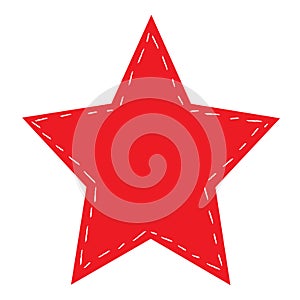 Abstract red star on white background