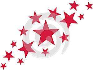 Abstract red stars