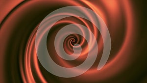 Abstract red storm eye, slowly rotating spiral, seamless loop. Endless orange spinning helix, illustrated motion