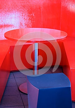 Abstract Red Table