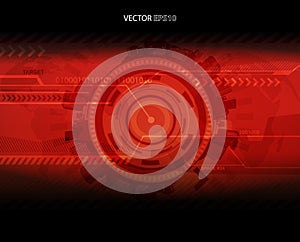 Abstract red technology illustration.