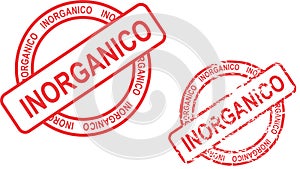 Inorganico spanish stamp sticker in vector format photo