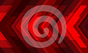 Abstract red tone arrows direction overlap design modern futuristic background vector