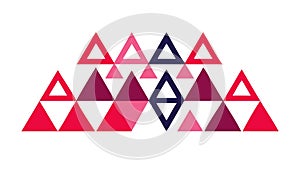 Abstract Red Triangle Pattern: Dynamic Geometric Design Background, vector design Generative AI