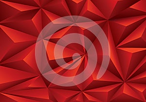 Abstract red triangle polygon pattern background texture vector