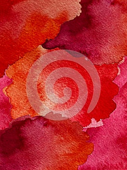 Abstract red watercolor gradient paint grunge texture background.