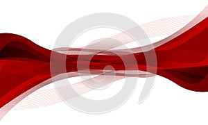 Abstract red wave curve background vector design