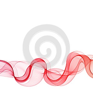 Abstract red wave. Design element. Business presentation layout. eps 10