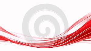 Abstract Red Waves Background with White Space