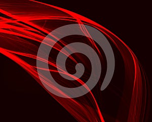 Abstract red waves on the dark background.