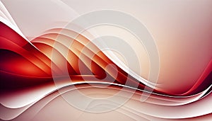 Abstract red wavy background with copyspace.AI generated