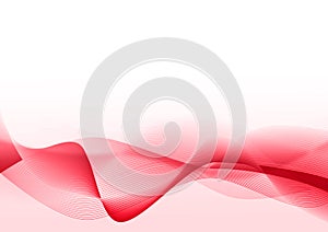 Abstract red wavy lines
