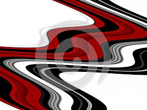 Red black white silvery fluid lines geometries, lines background, abstract colorful geometries photo