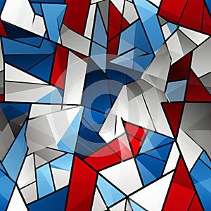 abstract red white and blue geometric pattern