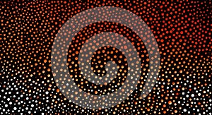Abstract Red and White Dot Pattern on Black Background