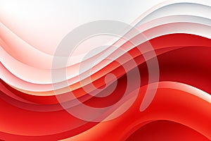 Abstract red and white gradient wavy shapes background, vibrant 3d render wallpaper