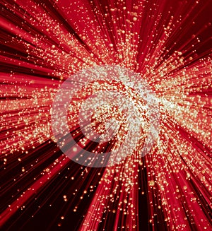 Abstract Red and White Light Burst