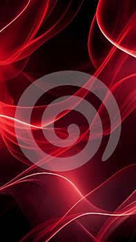 Abstract red and white smoke curve wallpaper background ai generated