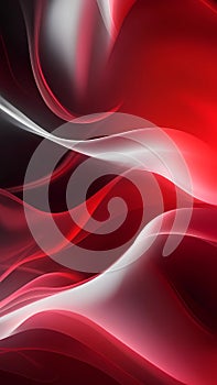 Abstract red and white smoke curve wallpaper background ai generated