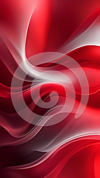 Abstract red and white smoke curve wallpaper background ai generated