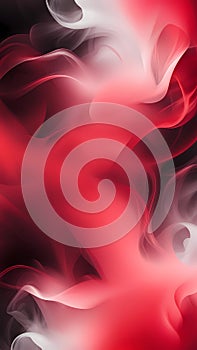 Abstract red and white smoke curve wallpaper background ai generated