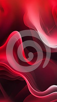 Abstract red and white smoke curve wallpaper background ai generated