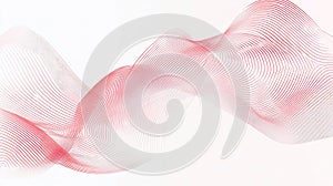 Abstract red and white wave pattern creating a dynamic visual effect in a minimalist design