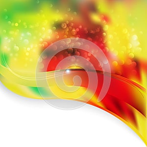 Abstract Red Yellow And Green Wave Folder Background Vector Eps Beautiful elegant Illustration