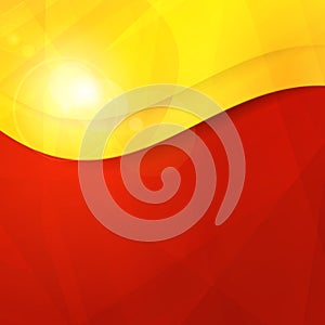 Abstract red yellow orange design template with co