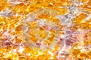 Abstract reflect gold surface water