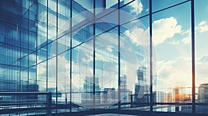 abstract reflection of a glass window pattern. - Generative ai.