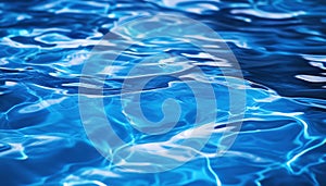 Abstract Of The Reflection On Surface Blue Water In The Sea