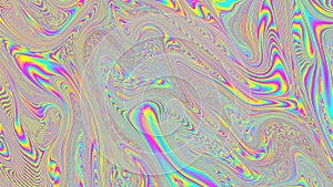 Abstract reflection waves in rainbow colors, glowing vivid colorful fluid ripples surface, spectral fluorescent color, trendy