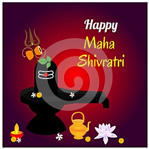 Abstract Religious Maha Shivratri Decorative Greeting Card