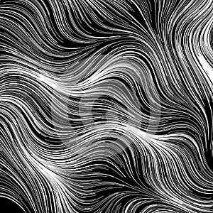 Abstract render of random wavy, curvy, writhe lines design element Series