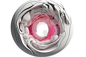 Abstract rendering of chaotic structure,  Futuristic background design