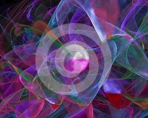 Abstract rendering digital surreal science wave galaxy magic colorful decoration pattern energy rendering