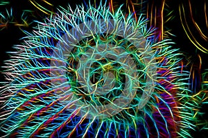 Abstract Rendition of Barrel Cactus