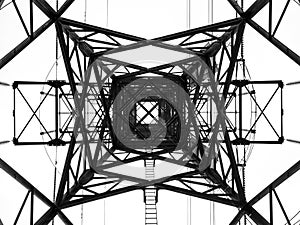 Abstract rendition of a high-voltage power line,