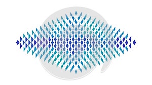 Abstract Repeating Diamond Pattern Blue Gradient Graphic, vector design Generative AI