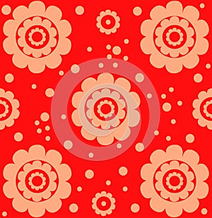 Abstract repeating floral background illustration