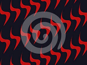 Abstract repeating red curve fire flame pattern background