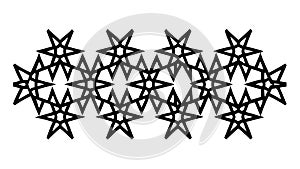 Abstract Repeating Starburst Shapes Geometric Pattern, vector design Generative AI