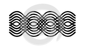Abstract Repeating Wavy Line Pattern Border, vector design Generative AI