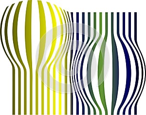 Abstract Repel Colorful strips white background shaded strips vivid vector illustration wallpaper.