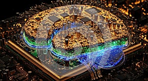 Abstract representation of an AI brain